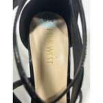 Nine West  Womens Faux Leather Strappy Stiletto Heels Back Zip Black Size 8.5 Photo 5