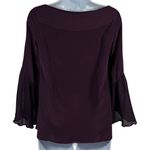 Nanette Lepore Nanette Lepore Silk Purple Long Bell Sleeve Blouse Whimsy Romantic Size 0 XS Photo 1