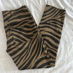 NILI LOTAN Jenna Pants Tiger Print Straight Leg Low Rise Size 2 or 27 Tan Photo 10