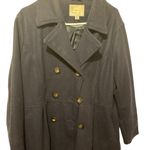 A New Day Charcoal Double-Breasted Pea Coat Photo 0