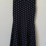 NWOT HYPR Women's Size M/L Knit Polka Dot Fit and Flare Sleeveless Dress Black Photo 3