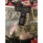Escada Black Pink Floral Short Sleeve Knit Top boho fairy Y2K Small silk wool Photo 5