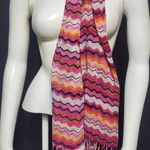 Pink, Orange, & White Chevron Scarf Pink Photo 0