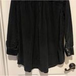 Roaman's Women’s 1x Black Corduroy Oversized Buttondown Shirt Photo 9