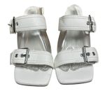 Steve Madden  Joyous Y2K White Double Buckle High Heel Stiletto Sandals Size 7.5 Photo 8