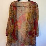 Soft Surroundings NWOT  paisley floral sequins kimono cardigan Photo 5