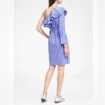 Banana Republic  One Shoulder Belted Stripe Dress Size 6 Tall Photo 2