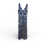 Boden Sienna jersey maxi dress in a blue and white medallion print 4P Photo 2