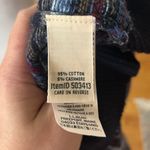 L.L.Bean  Fair Isle Blue Burgundy Olive Cotton Cashmere Long Sleeve Turtleneck Photo 2