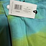 Revolve  Weworewhat Flare Bell Short Denim Tie Dye NWT Size 27 Photo 2