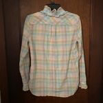 J.Crew Classic-Fit Cotton-Silk Voile Ruffleneck Shirt in Pastel Plaid Photo 2