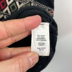 Madewell Boho Aztec Top Womens Black Short Sleeve Embroidered relaxed fit Large Photo 10