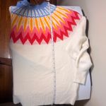 French Connection ‎ Sweater XL Pullover Knit Colorful Aztec Geometric Boho Photo 3