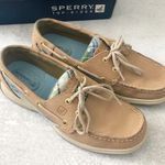 Sperry  Intrepid Navy Green Plaid Clear Sequin Loafers Photo 0