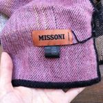 Missoni • Zigzag Wool Scarf Cape vest poncho Italian luxury designer pink tan Photo 5