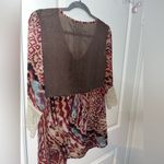 Buckle  BKE Boutique Small Printed Lace Blouse Casual Chiffon Multicolor Eclectic Photo 7