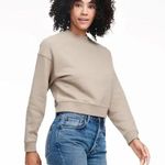 NAADAM Crop Crewneck Sweatshirt Tan Cotton Cashmere XS Photo 0