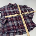 Brandy Melville  Shirt‎ Womens Small Red Plaid Flannel Button Up 100% Cotton Photo 5