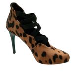 Donald Pliner Exotic Animal Print Hair Calf Leather Pumps Shoes Bootie $395 NWT Brown Size 6.5 Photo 3