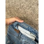 American Eagle Mom Jean Ripped Knees Distressed Denim High Rise Size 2 Blue Photo 6