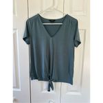 Lucky Brand  Sandwash Vneck Tie Front Top Photo 3