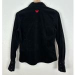 Harley Davidson Women's Dragon Embroidered Corduroy Button Down Shirt M Black Size M Photo 1