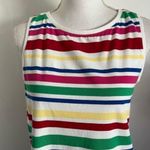 Talbots • Rainbow Multi Colored Stripe Tank Top Photo 2