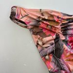 Shade & Shore Bikini Bottoms Tropical Floral Print Side Slits Ruched Coastal M Photo 8