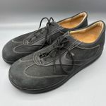 Finn Comfort Shoes Womens 8 Made in Germany Black Leather Comfort Oxford Walking Photo 0