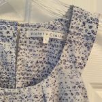 Anthropologie Violet + Claire Light Blue Print Sleeveless Blouse L Photo 7