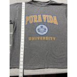 Pura Vida  University Graphic T Shirt Gray Short Sleeve Crew Neck Women's M Photo 1
