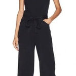 Paige Emma Sleeveless Sweetheart Neckline Belted Wide Leg Jumpsuit Black Large Photo 0