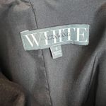 Vera Wang White  Dress Womens 8 Black Crinkle Chiffon Trumpet Hem Strapless Gown‎ Photo 11