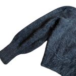 French Connection Black Cardigan Sweater Soft Teddy Fuzzy Size Medium Womens NWT Photo 7