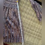 Anthropologie ‎ Purple Sequin Open Back Long Sleeve Dress 6 holiday occasion Photo 13