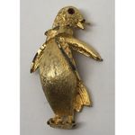 Rare Vintage Penguin with Red Crystal Eye Gold Colored Brooch Lapel Pin 2" Photo 10