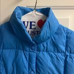 Lands' End Land’s End Women’s Blue Goose Down Snap Puffer Vest- M (8-10) Photo 2