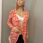 Maurice's BWT PINK AND WHITE‎ HOODED SHAW SWEATER Photo 2