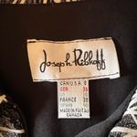 Joseph Ribkoff  Veston Jacket Blazer Black Silver Zip Abstract Lines Size 8 Photo 3