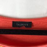 Talbots T Shirt Dress Embroidered Tie Sleeves Slub Knit Orange S? Photo 3