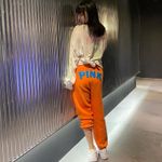 PINK - Victoria's Secret Y2K Victoria's Secret PINK Size M Favorite Sweats Cropped Joggers Logo Orange Photo 3