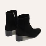 Margaux The Downtown Boot, Black Suede Ankle Booties, Size 8 Photo 1