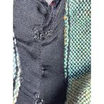 Y2K Michael Simon Black Floral Beaded Embroidered Cotton Cardigan Plus Size 1X Photo 6