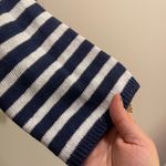 Eileen Fisher Striped Navy & White Sweater Linen Sz L Classic Fisherman Preppy Photo 6