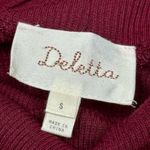 Anthropologie Deletta Burgundy Cowl Neck Tunic Top with Necklace - Size S Photo 1