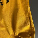 Chunlie by La Bree Embroidered Long Sleeve Mustard Tunic Dress Size 5 Yellow Photo 6