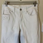 Bob Timberlake  Jeans White Embroidered Ankle skinny Eyelet Cutout sz 4 Photo 1