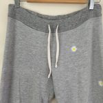 Sundry Grey White Embroidered Daisy Floral Drawstring Sweatpant Joggers Photo 4