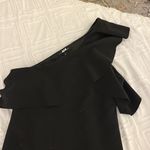 Slate + Willow Sleek one shoulder little black dress Ruffles on the right shoulder . Photo 5