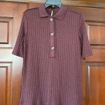 Free People  raw edge 3 button ribbed polo Photo 2